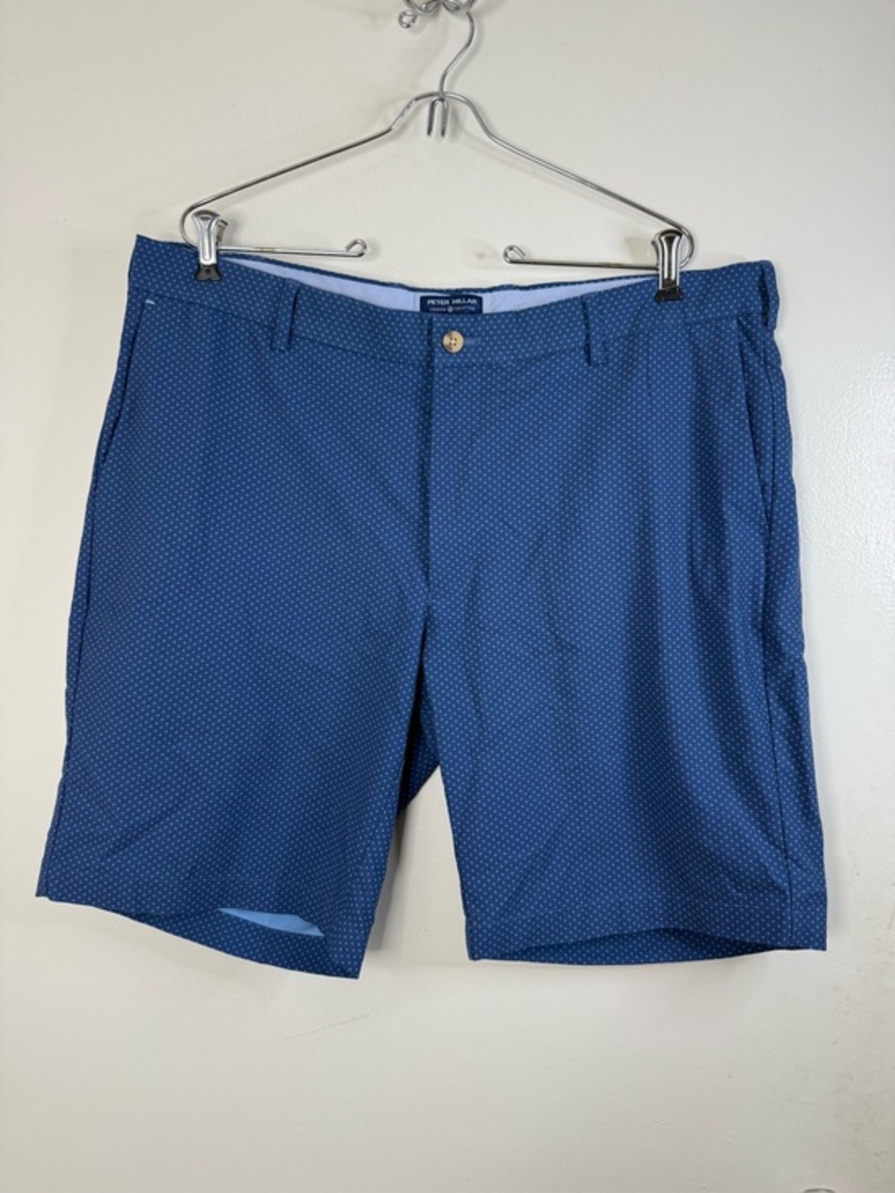 Peter Millar blue star dot golf shorts 38